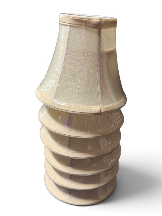 Other - Set of 6 Ivory Clip-On Chandelier Lamp Shades 3x6x5 Bell Empire
